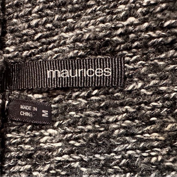 Maurice’s Black & Silver Cable Sweater, Sz. M - Picture 2 of 5